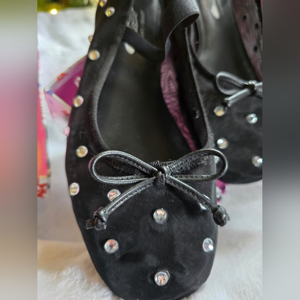 Jeffrey Campbell Black Studded Ballet Flats - Picture 6 of 9